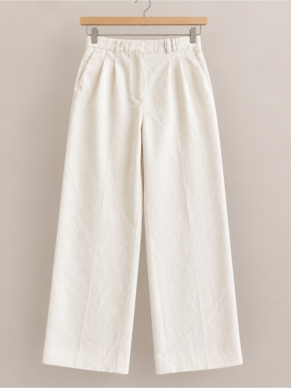 Aritzia Wilfred The Effortless Pant Cream Wide Leg Trousers 8 - Picture 2 of 12